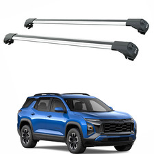 For Chevrolet Equinox 2024-2025 Roof Rack Cross Bars Raised Rail Alu Silver