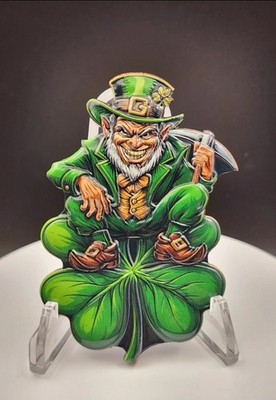 Lucky Leprechaun 100g .999 Copper Colorized Art Round St Patrick s Day  