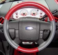 Nissan 2 Tone Leather Steering Wheel Cover Wheelskins Custom Fit & Color s - Image 2 of 4
