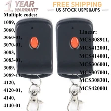 2PC Remote Control Garage Door Gate Opener Transmitter 10 Digit Pins Code 300MHz