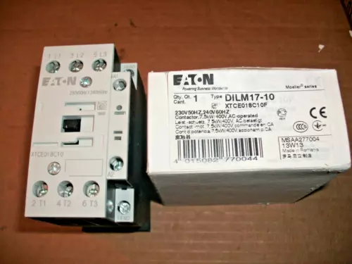 EATON MOELLER XTCE018C10F DILM17-10 230/240V COIL CONTACTOR 277004 - 282 AVAIL