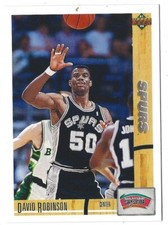 David Robinson HOF 91/92 Upper Deck #324 - NRMT San Antonio Spurs