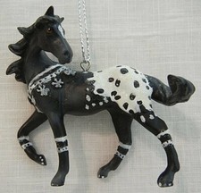 Winter Beauty ORNAMENT 2.5" Tall 2018 Christmas Noel Yule Trail Painted Ponies