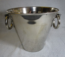 Hervorragende Qualität Vintage Silberteller oder Edelstahl Champagner Wein Eiskühler
