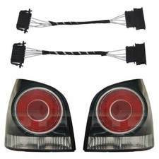 Rückleuchten Set + Adapter SCHWARZ für VW Polo 9N 2001- Facelift 9N3 2005- SMOKE