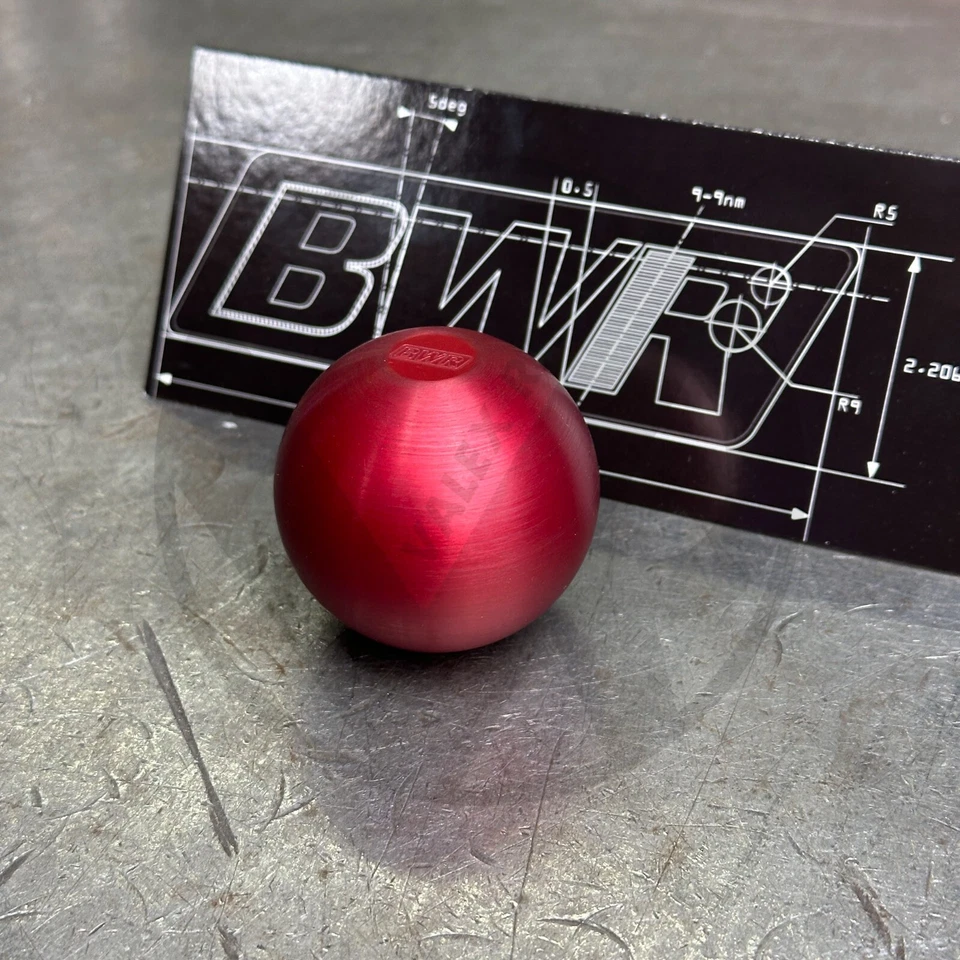 Blackworks Racing BWR 10x1.5 Aluminum Ball Shift Knob Red For Honda Acura - Изображение 3 из 4