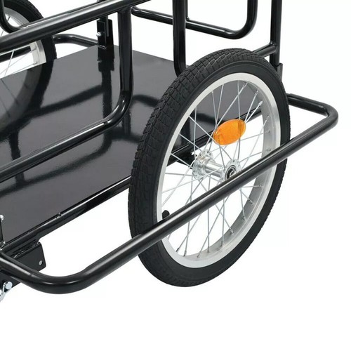 Bike Wagon Carrier Trailer 16" Tires - 60KG Cargo Luggage Cart for Bicycle - Picture 9 of 14