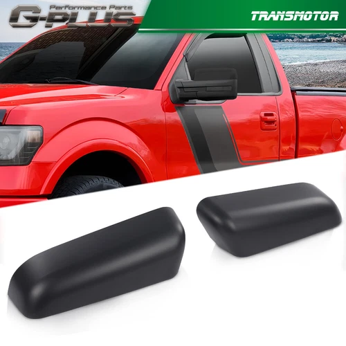Fit For 09-14 Ford F150 Left & Right Side Mirror Covers Primed Black 1Pair