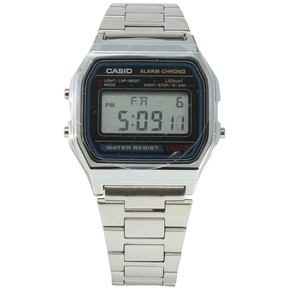 [カシオ]Casio A-158WA-1 A158WA-1 | Vintage Silver Stainless Steel Metal Watch | CASIO