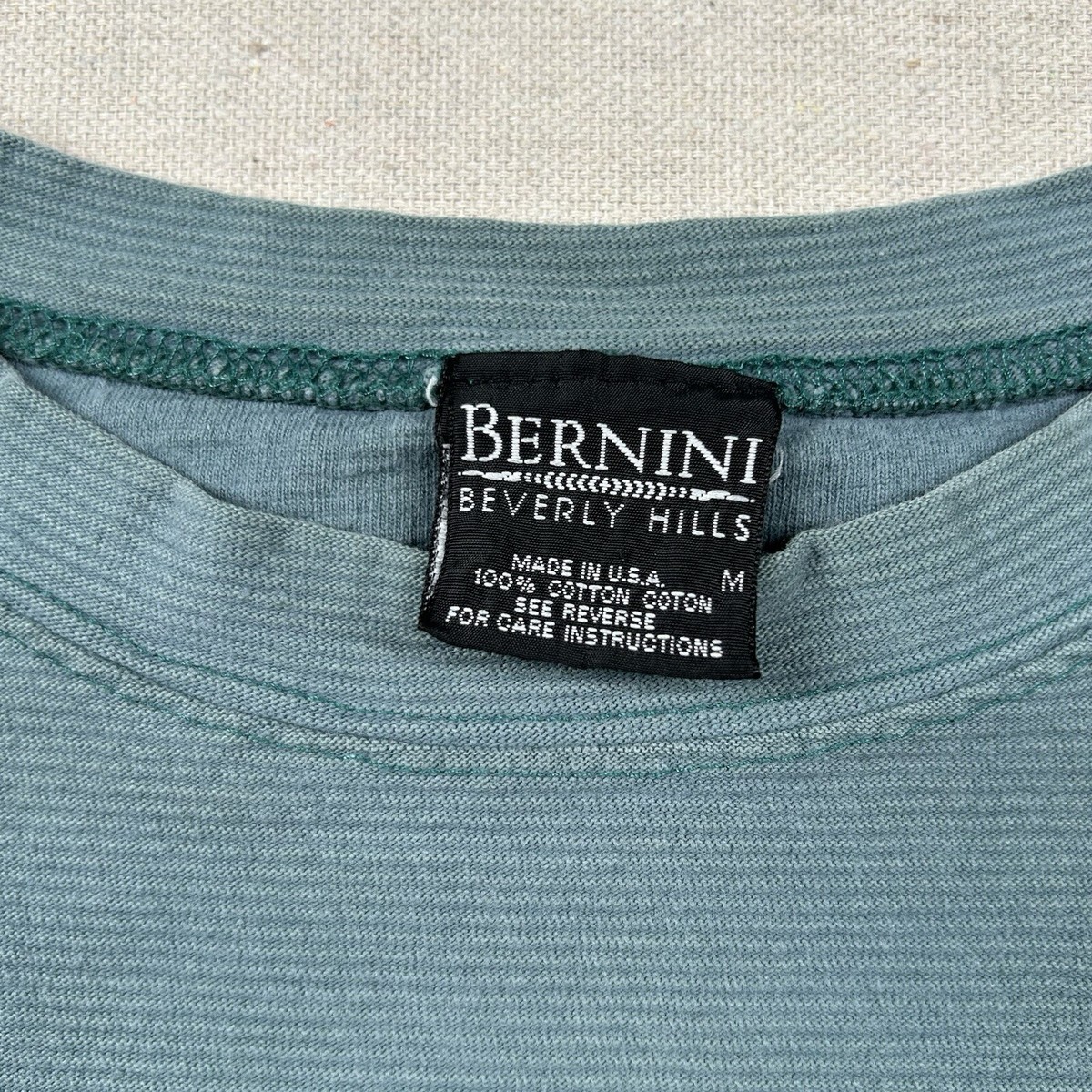 BERNINI Beverly Hills  ベルニーニ  ボロシャツ Vintage Bernini Shirt Mens M Beverly Hills California