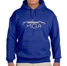 MG MGA Convertible Sports Car Royal Blue Hoodie Sweatshirt FREE SHIP