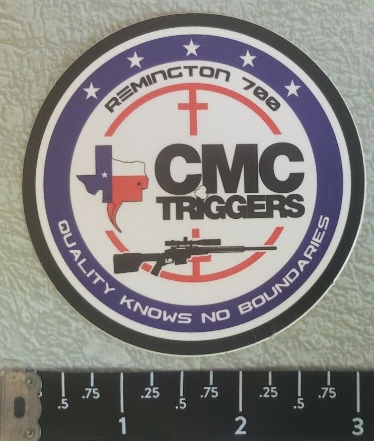 REM700 Genuine CMC Triggers Logo Sticker Decal Texas White / Red / Blue ...