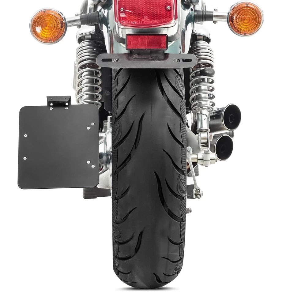 Side Mount license plate holder Yamaha XV 535/ 1100 Virago Craftride black Foto 2 de 4