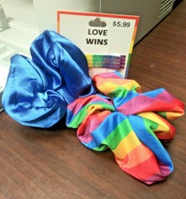 LOVE WINS SCRUNCHIES WITH BOBBY PINS NEW