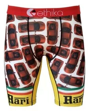 Red Car Printing Man Long Boxer Underwear Sports Pants US Size 3XL