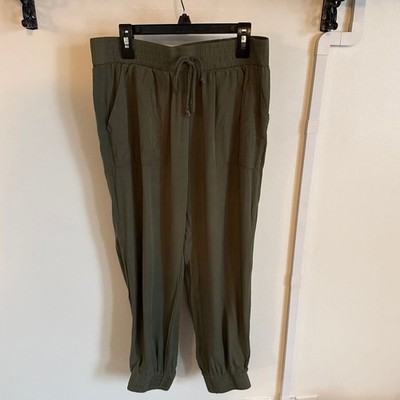 Hem & Thread Olive Green Tulip Hem Jogger Pants
