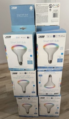 Feit Electric  BR30 Smart Flood Light Bulbs 2.4GHz WiFi Color Changing 2 PACK