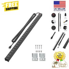 Durable Metal Power Strip with 24 Outlets and Circuit Breaker, 10FT Cord