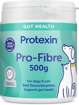 BRANDED Protexin Veterinary Pro-Fibre for Dogs and Cats, Green brown, 500g - UK