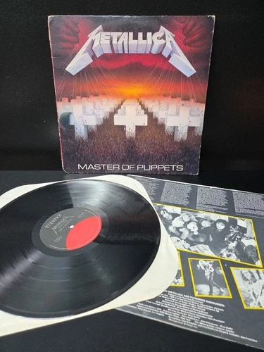 Metallica Master Of Puppets Lp Vinyl 1986 1st 'Sterling' Press W/Insert VG/VG