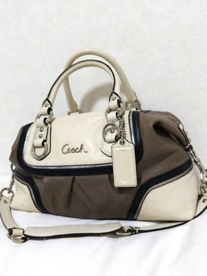COACH Ashleyシグネチャーサテンサッチェル 2WAY ショルダーバッグ Coach Ashley Signature Satchel for sale - eBay