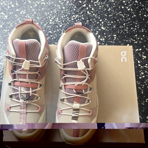 On Cloudtrax Women’s Mid Top Mesh Athletic Sneakers Rose/Ivory 53.99054 - Picture 4 of 7