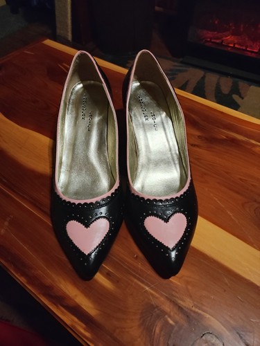 irregular choice Black and Pink Wedge shoes 40 or 9 M