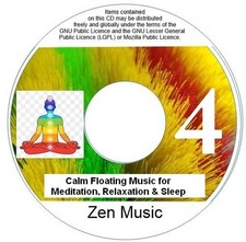 CD 4 75 mins Minutes Calm Floating Music for Meditation, Relaxation & Sleep