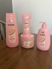 Dove X Crumbl Lemon Cake Lot, Body Wash, Hand Wash, Deoderant, and Body Scrub