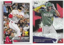 2026 Topps Base & Stars Of MLB Roman Anthony Red Sox OF 2 Card MLB Rookie Lot
