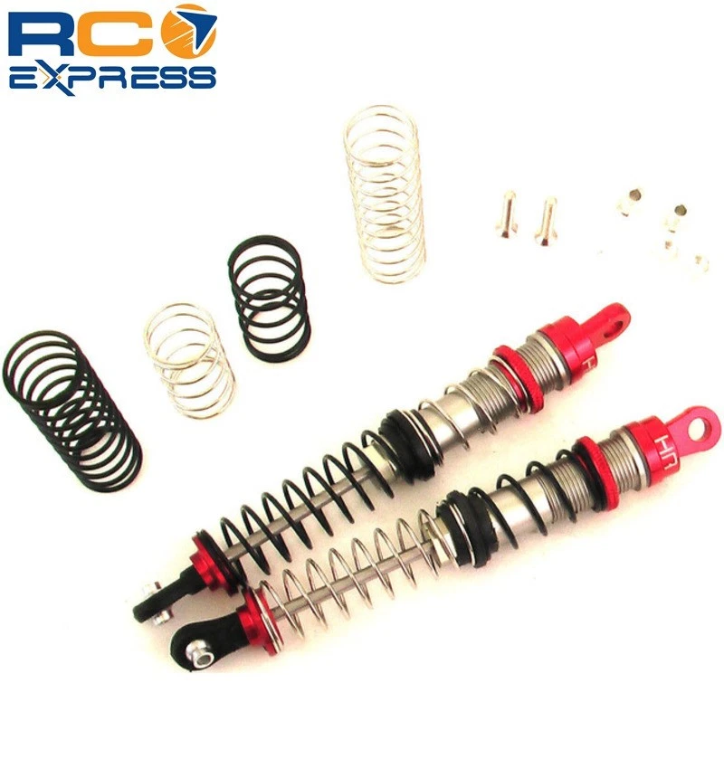 Hot Racing Aluminum 126mm Double Spring Shock Set (Red) TD120DR02 - Image 2 of 3