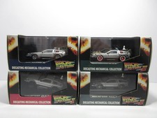 1/43 Skynet Back to the Future DeLorean Part I III Railroad 4 Car set Miniature