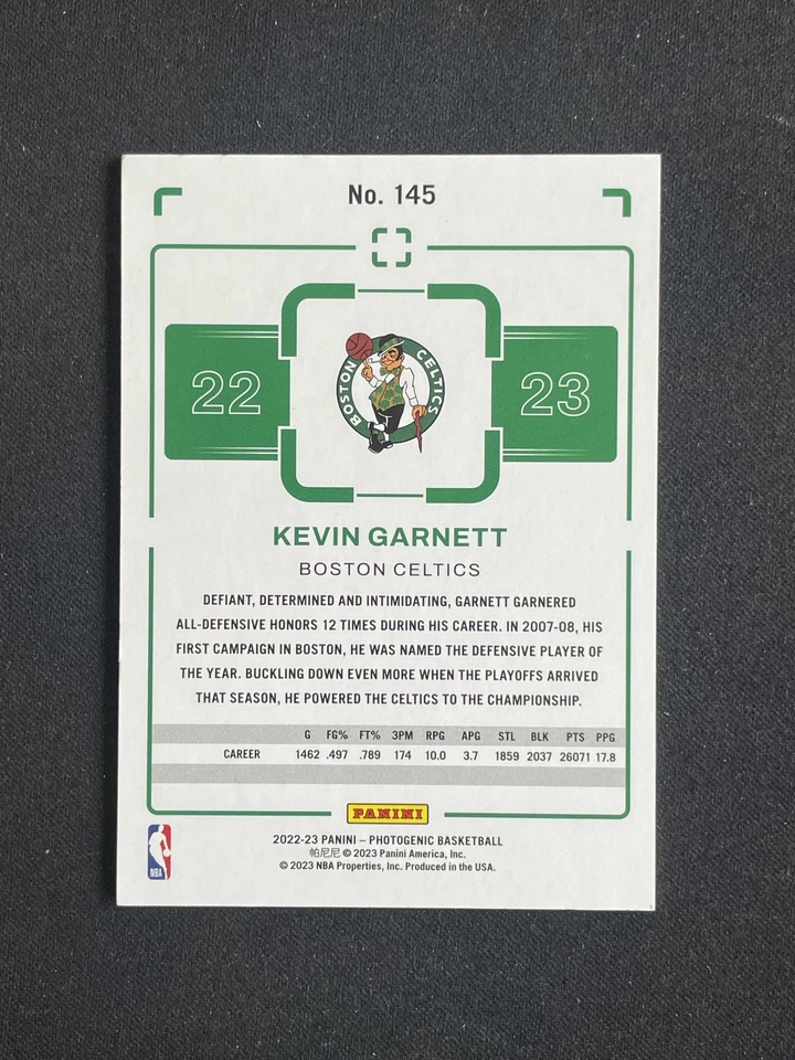Kevin Garnett 2022-23 Panini Photogenic Base #145 - Image 2 of 2