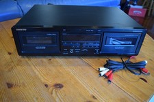 Onkyo Cassette Tape Player Recorder TA-RW344 Dual Double Deck Tested - Excl Cond
