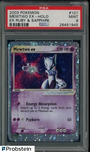 2003 Pokemon Ex Ruby & Sapphire #101 Mewtwo Ex Holo R PSA 9 MINT