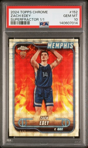 Zach Edey [SuperFractor] #152 2024 Topps Chrome card