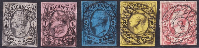 Saxony (Germany) 1855 good used King Johann I issue