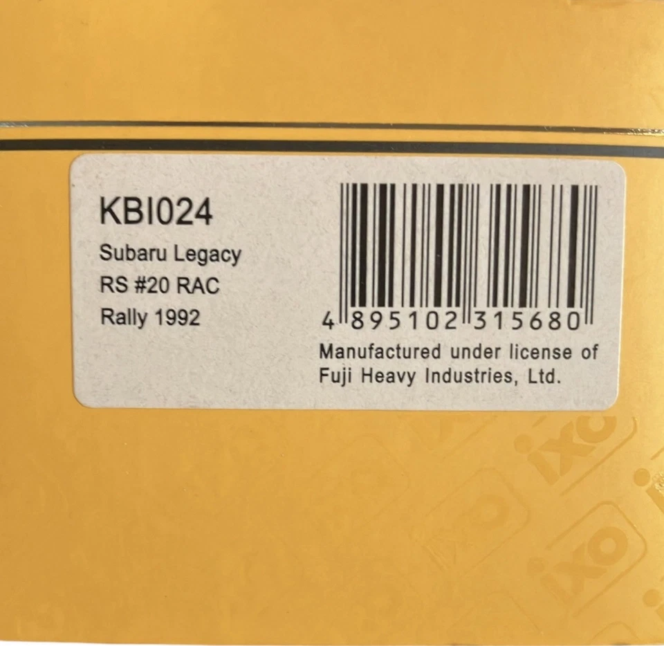 Ixo 1/43 Subaru Legacy RS Clarion #20 Rally 1992 Johansson #LBI024 Foto 4 de 4