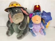 Eeyore Disney 2 Plush Safari Eeyore and Circus Eeyore Pre Owned