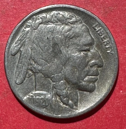 1920 US Buffalo Nickel! "Philadelphia" Mint! Very Fine! Old US Coin!
