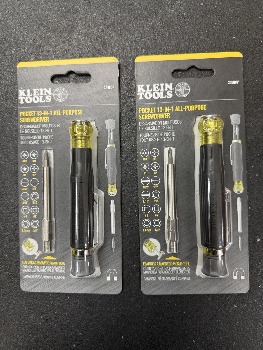 2-Klein Tools 32600P Pocket 13 In 1 All-Purpose Screwdriver With