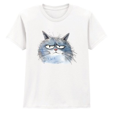 Lustiges Katze Kinder T-Shirt Grumpy Furball Grafik süß Tierliebhaber Geschenk