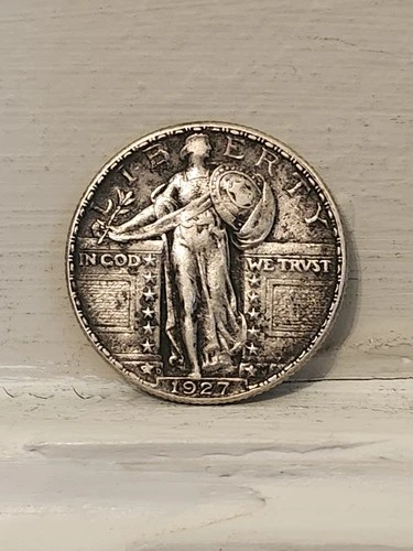 Beautiful 1927d Standing Liberty Quarter In Strong XF.