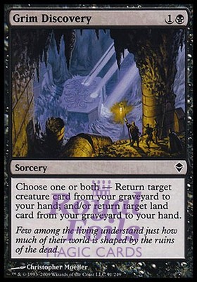 Grim Discovery 1x FOIL ZEN MTG Zendikar Common MINT black