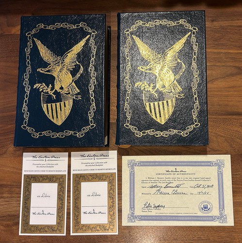 Easton Press: AMERICA THE LAST BEST HOPE by William Bennett SIGNED 2 volume RARE