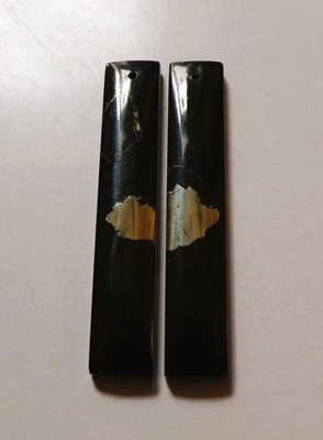 50.65 Cts Natural Apache Gold Drilled Cabochon Match Pair Gemstone 51X9MM 88