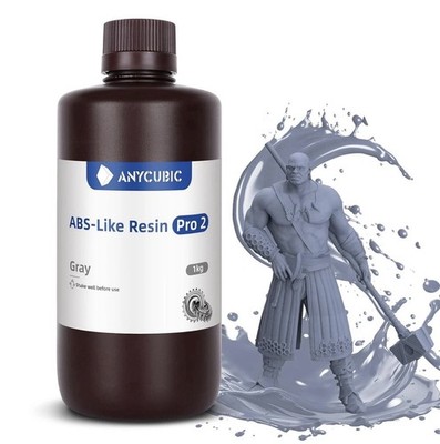 Anycubic ABS-Like Resin Pro 2 (Gray) 1kg RABV2HU2404C1001 Best By 04/03/2026