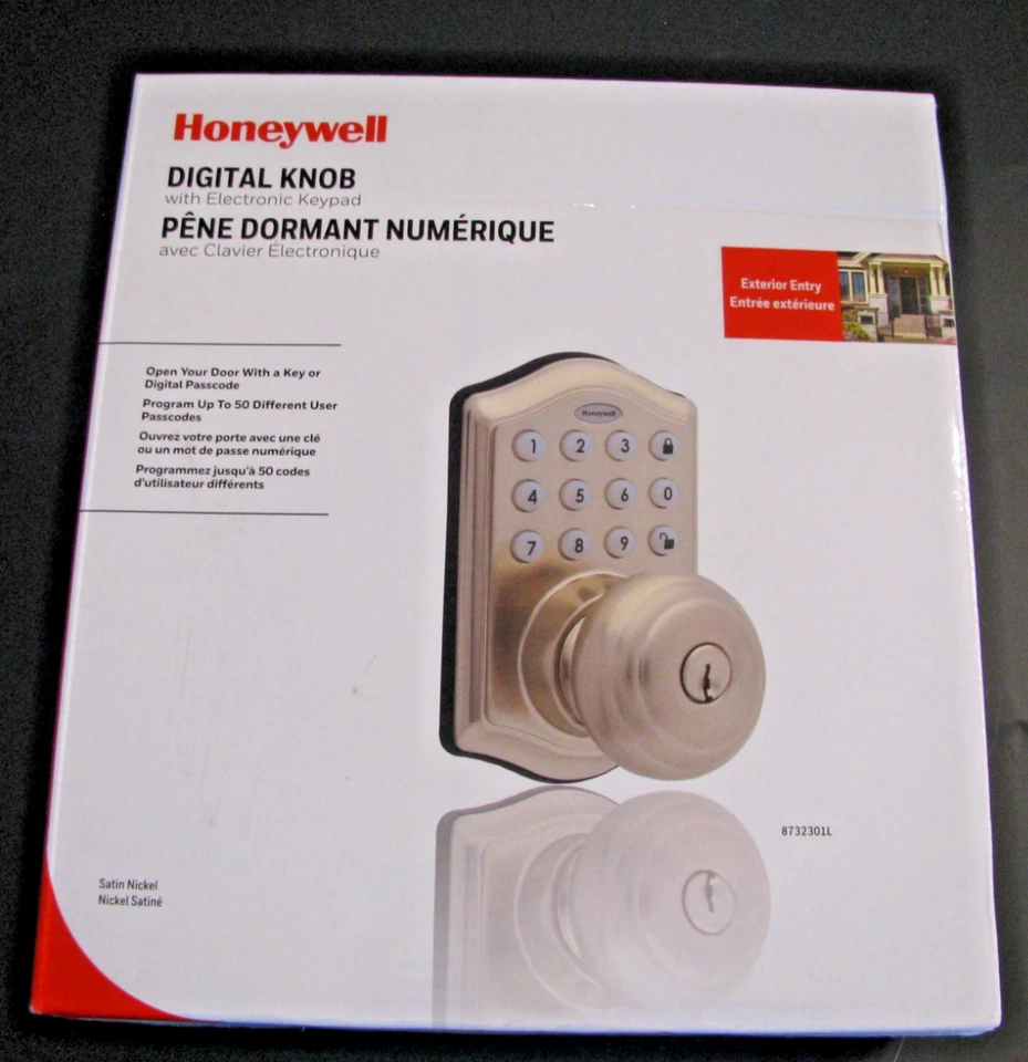 Honeywell 8732301L Digital Knob With Electric Keypad Satin Nickel New - Image 1 of 4