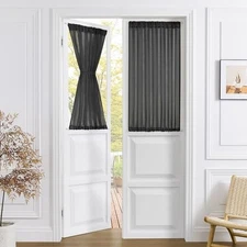  Short Sheer Door Curtain Closet Linen Textured Curtain Sheers Doorway Light 