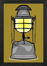 Lantern A classic pressure lantern. Framed Wall Art Poster Canvas Print Picture